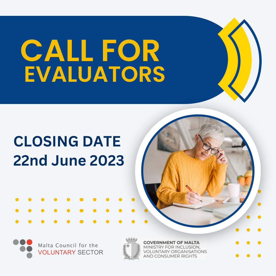 Call for Evaluators for MCVS Funding Schemes 2023-2024 | MaltaCVS